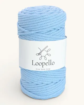Produktbild von Loopello Baumwollkordel Classic 5 mm 100 m – Hellblau