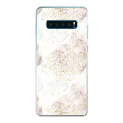 Produktbild von MuchoWow® Handyhülle Schutzhülle Hülle für Samsung Galaxy S10 Plus Marmor - Geometrie - Gold Silikon Softcase Handy Hülle - Schutzhülle
