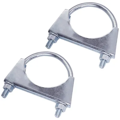 Productafbeelding van 2 stuks buisklemmen, U-boutklemmen, voor buizen met diameter 80 mm