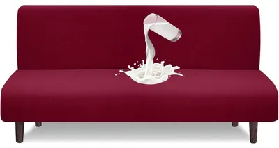 Zdjęcie produktu dla Wodoodporny pokrowiec na sofę do futonu bez podłokietników, kolor: bordo, wymiary: 180-230 cm