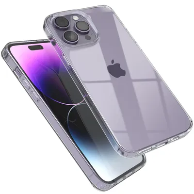 Produktbild von EAZY CASE Clear Hülle kompatibel mit Apple iPhone 14 Pro Max, Schutzhülle Silikon, dünnes Cover, Slimcover Handyhülle, Backcover Transparent