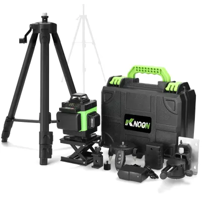 Produktbild von 4D 16-Linien Kreuzlinienlaser - Selbstnivellierend 3° - Wiederaufladbarer Lithium-Akku - 360° Rundumlinien - Für Boden und Wand - Typ 1