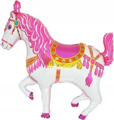 Produktbild von Zirkuspferd-Folienballon, rosa, 91,4 cm, 1 Stk.
