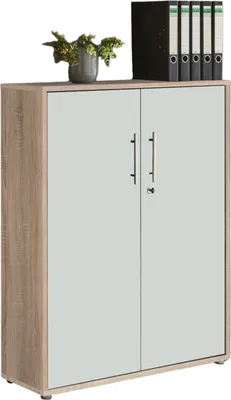 Produktbild von Aktenschrank TABOR niedrig  in Eiche Sonoma / weiß matt