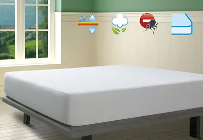 Image de Protection de matelas en coton, imperméable et respirante