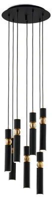 Immagine prodotto di Lampada a sospensione ALAS nero-oro 7xGU10x10W in metallo, dimensioni: 136x37x37 cm, IP20, Jupiter