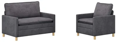 Obrázek produktu pro vidaXL Sada pohovek, 2 kusy, tmavě šedá, polyester