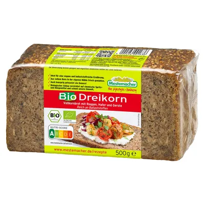 Image de MestemacherPain complet aux trois céréales riche en fibres 500g