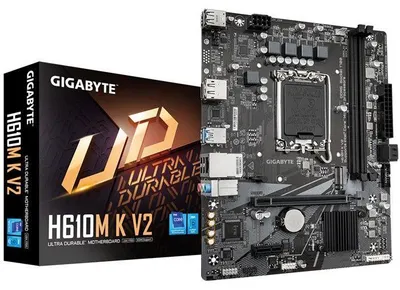 Image de Carte Mère GIGABYTE H610M K V2 DDR5, Micro-ATX, Chipset Intel H610, Compatible DDR5