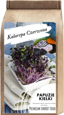 Produktbild von Premium Papageienfutter | Rotkohlrabi | Sprossensamen | für Papageien 50g