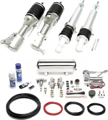 Zdjęcie produktu dla Zawieszenie pneumatyczne TA Technix + kompresor Viair Airride srebrny do Audi 80 typ B4