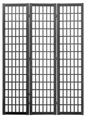 Produktbild von 3-teiliger japanischer Raumteiler faltbarer Sichtschutz aus Holz für den Innenbereich