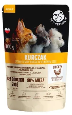 Zdjęcie produktu dla PET REPUBLIC Adult Kurczak - mokra karma dla kota 100g