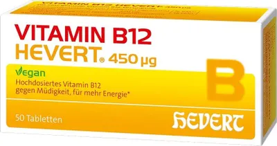 Obrázek produktu pro Vitamin B12 Hevert 450 μg tablety 50 kapslí