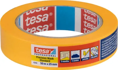 Produktbild von Tesa Kreppband 50m x 25mm Stand.Prec.gelb 04344