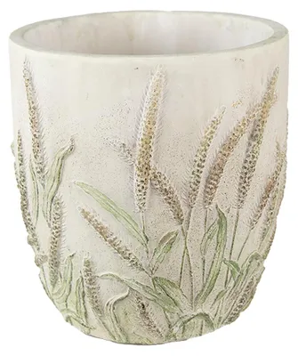 Produktbild von Clayre & Eef Blumentopf Ø 20x20 cm Beige Grün Stein Getreidehalmen