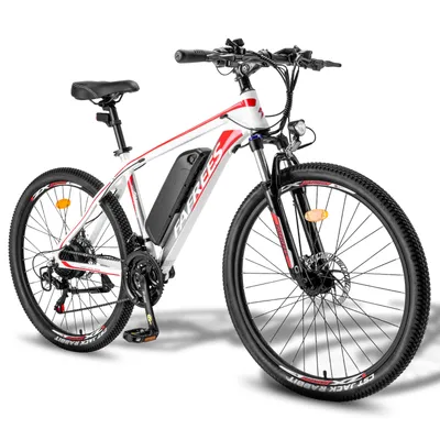 Produktbild von E-Bike 26 Zoll Rostfreie Aluminiumlegierung bis zu 80 - 100 km Wasserdicht IP54 mit 21 Gang MTB Pedelec, Weiß
