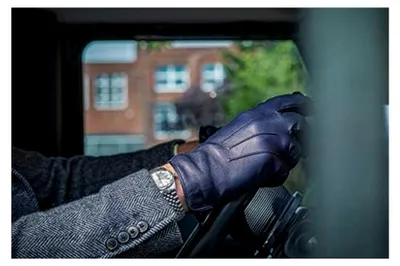 Produktbild von Herren Lederhandschuhe aus weichem italienischen Leder mit Touchfunktion und Fleecefutter