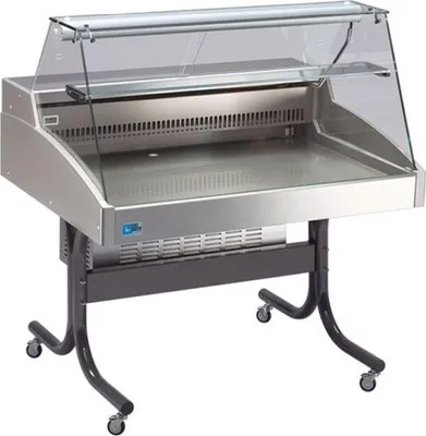 Immagine prodotto di Vetrina refrigerata KBS 756x790x810 mm con sovrastruttura in vetro diritto e pannelli posteriori scorrevoli.