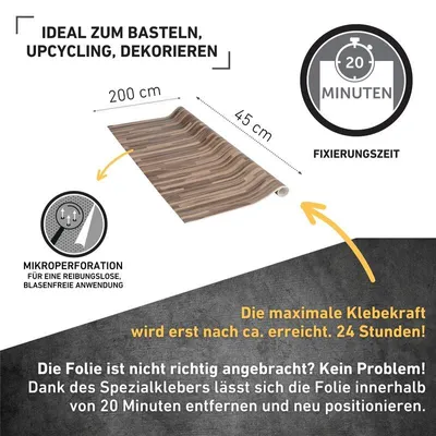 Produktbild von Perfect Fix® Klebefolie Parkett braun - 45x200cm