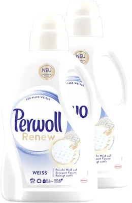 Produktbild von Perwoll Renew Weiß 2x24 Waschladungen Wäsche Feinwaschmittel Fasern Intensität