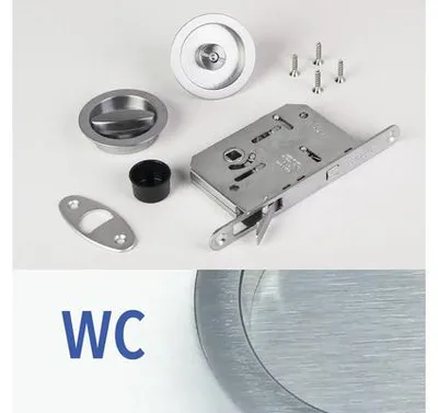 Produktbild von ECLISSE Set Griffmuschel Chrom matt inkl. Zirkelriegelschloss WC