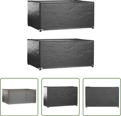 Zdjęcie produktu dla The Living Store Pokrowce na meble ogrodowe 2 szt. 8 oczek 160x120x75 cm Prostokątne