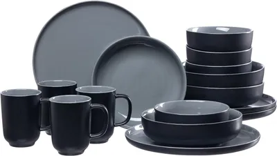 Produktbild von Geschirrset Tafelservice Kaffeebecher - 16-teilig - Keramik - Spülmaschinenfest - Für 4 Personen