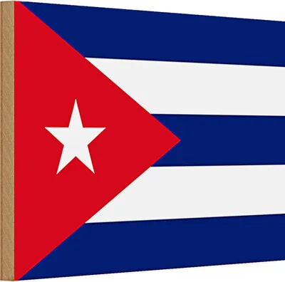 Produktbild von Holzschild Flagge Kuba 30x20cm Flag of Cuba