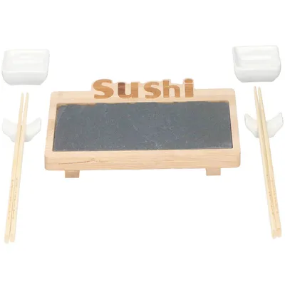 Image de set de service sushi 7 pièces 30 x 16 cm
