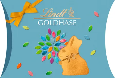 Produktbild von Lindt Oster Goldhase Cut Out Kissenpackung Vollmilch-Schokolade 39g