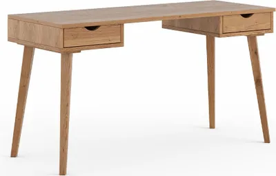 Produktbild von Schreibtisch Simona Bürotisch 138x55x75cm Massivholz geölt Eiche Natur