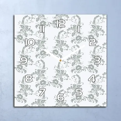 Produktbild von Deko Glasuhr Wanduhr 30x30 Lilien blüten Quarz Küchenuhr Bürouhr