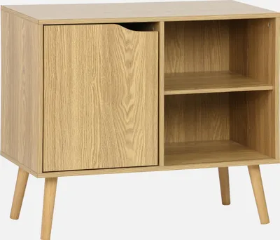 Produktbild von sweeek - Sideboard 1 Tür, 2 Einlegeböden, 80 cm - Eschenlook