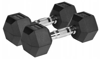 Produktbild von Rebel RBA-2325-08 Pogumované litinové činky HEX 2 x 8 kg