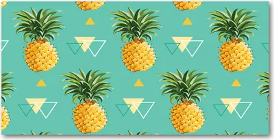 Produktbild von Tulup Glas-Bild -140x70- Wandkunst Dekorative Wand für Küche & Wohnzimmer - Essen & Getränke - Ananas - Gelb