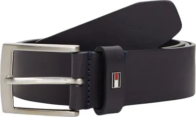 Obrázek produktu pro Pánský kožený pásek Tommy Hilfiger Adan, šířka 3,5 cm, barva: modrá (Space Blue), délka 110 cm