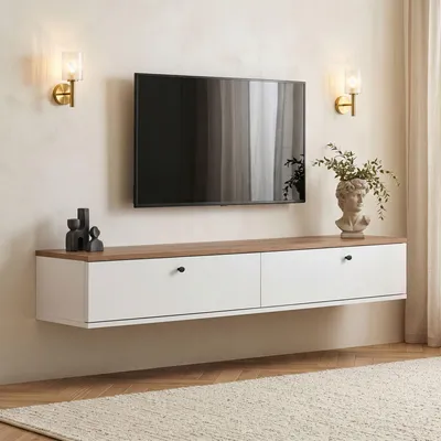 Produktbild von Skye Decor, Hochwertiger TV-Ständer (Elterncode) - Atlantik-Kiefer & Weiß, 160 cm