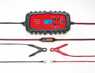 Produktbild von Intelligentes Batterieladegerät für Autobatterie 6,5A 6/12V Auto Motorrad Universal Kfz Ladegerät mit Schutzfunktionen