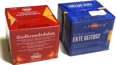 Produktbild von Gudbrandsdalen und Ekte Geitost 2x250g Brunost Norwegen Duo