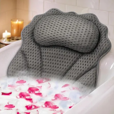Obrázok produktu pre Vankúš do vane, opierka hlavy krku ramien a chrbta, 4D, 6 prísavok, pre vaňu