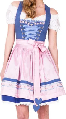 Produktbild von Dirndl Shiner 44975-8 50er Länge hellblau rosa 32
