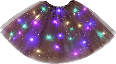Productafbeelding van Lichtgevende LED Tule Tutu Rok voor Dames en Tieners - Pailletten Sterren - Ballet Dans Kostuum