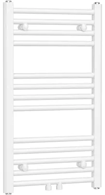 Productafbeelding van Badkamerradiator Benito - centrale aansluiting 50mm/zijdelingse aansluiting - 265 W - wit, glanzend - 700x450 mm
