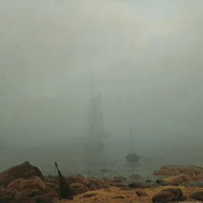 Produktbild von Caspar David Friedrich Kunstdruck Bild - Der Nebel, 1807, Detail (100 x 100 cm)