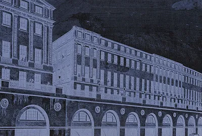 Produktbild von Tadessi Fototapete | Architektur | 4.00 m x 2.70 m | Blau | Weiß | Wandbild | Digitaldruck