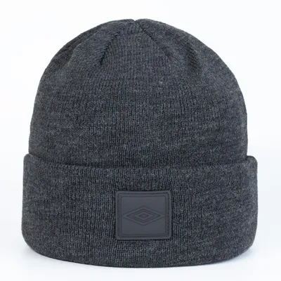 Produktbild von Umbro Cuff Rubber Badge Beanie, dark grey melange