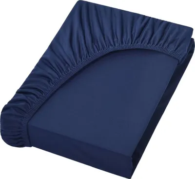 Produktbild von Jersey Spannbettlaken Navy blau 180-200 X 200 + 30 CM