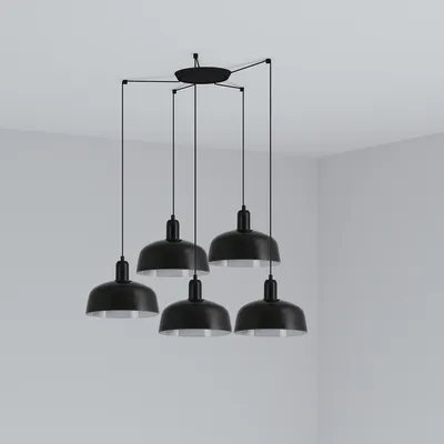 Produktbild von TATAWIN M Hängelampe 5 Lichter Schwarz 20340-120-5L