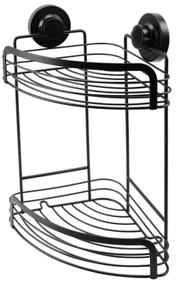 Productafbeelding van Cornat hoekmand 3-in-1 – zwart – Twee extra hoge manden